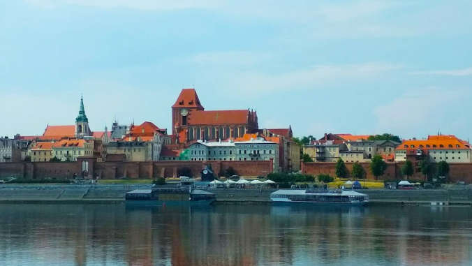 Die Panorama Ansicht auf die Altstadr von Torun