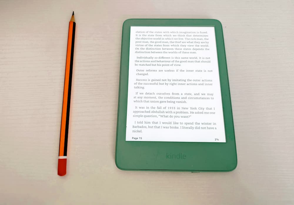 Kindle ebook reader.